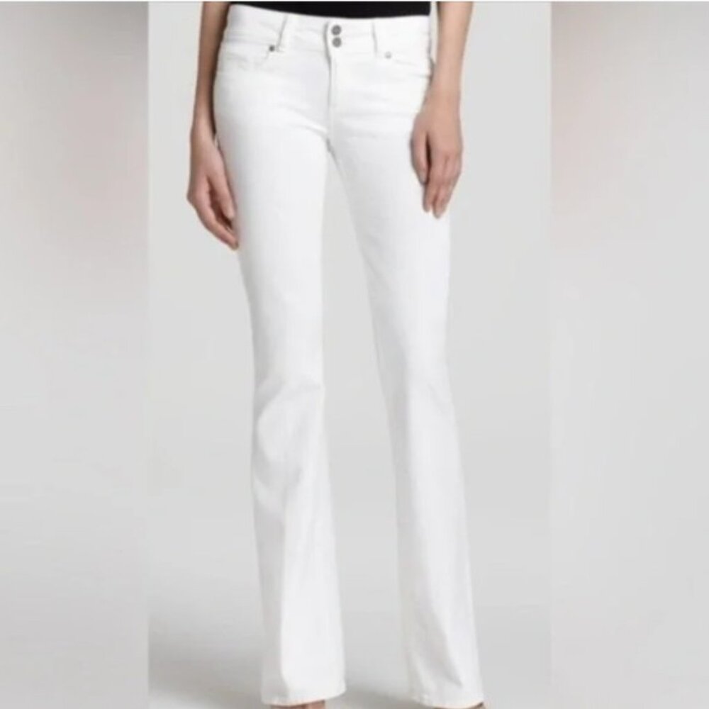 Tall Paige Jeans, White, Size 30x31, Straight Leg